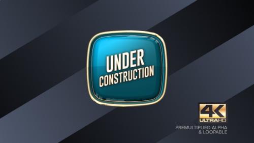 Videohive - Under Construction Rotating Sign 4K - 38458958 - 38458958
