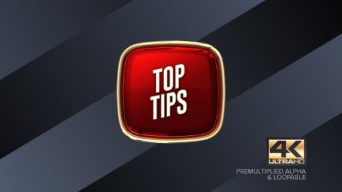 Videohive - Top Tips Rotating Sign 4K - 38458978 - 38458978