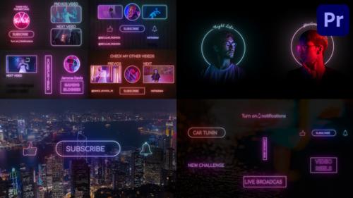 Videohive - Neon Social Media Pack for Premiere Pro - 38413441 - 38413441
