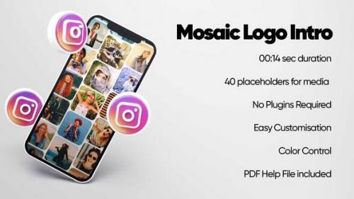 Videohive - Mosaic Logo Intro I Instagram Version - 38503490 - 38503490