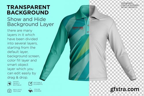 CreativeMarket - Men's Polo T-Shirt Mockup 7234782
