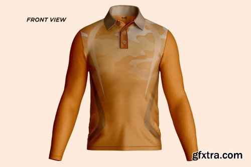 CreativeMarket - Men's Polo T-Shirt Mockup 7251329