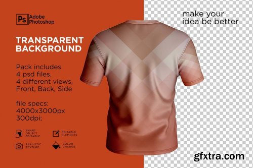 CreativeMarket - Men's T-Shirt Short Mockup 7162109