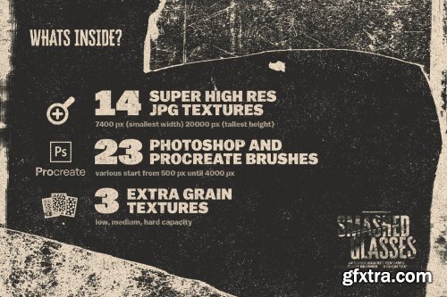 CreativeMarket - Smashed Glasses Textures + Brushes 5631900