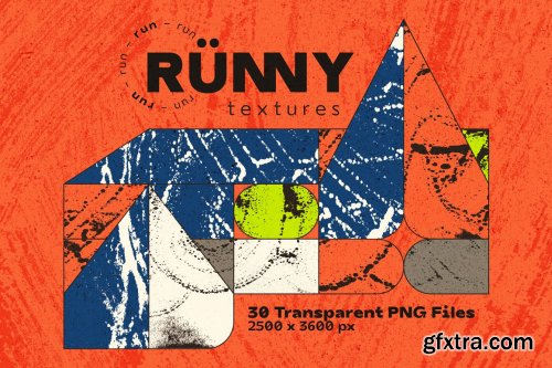 CreativeMarket - Runny 30 Transparent PNG Textures 5414740