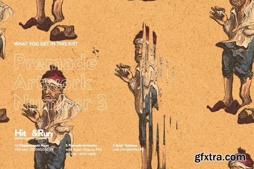 CreativeMarket - Hit&Run Displacement Map Texture Kit 5478460