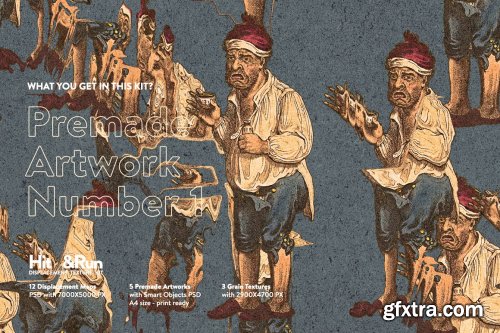 CreativeMarket - Hit&Run Displacement Map Texture Kit 5478460