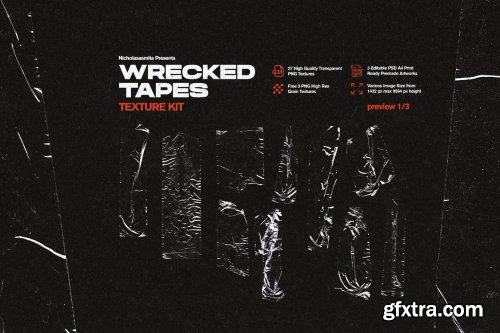 CreativeMarket - Wrecked Tapes Texture Kit 5315532
