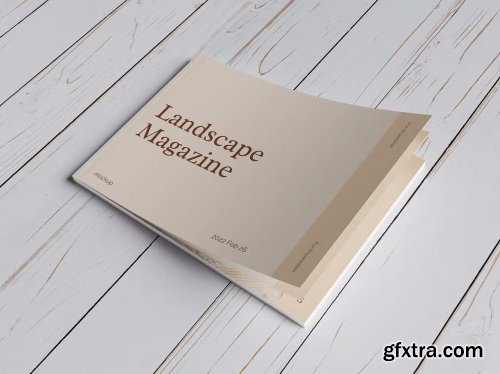  A4 Landscape Magazine Mockup