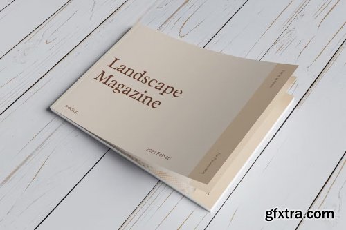  A4 Landscape Magazine Mockup