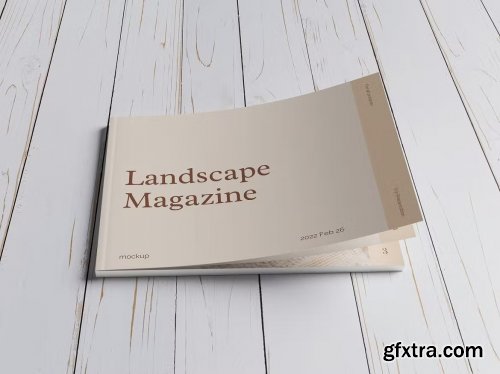  A4 Landscape Magazine Mockup