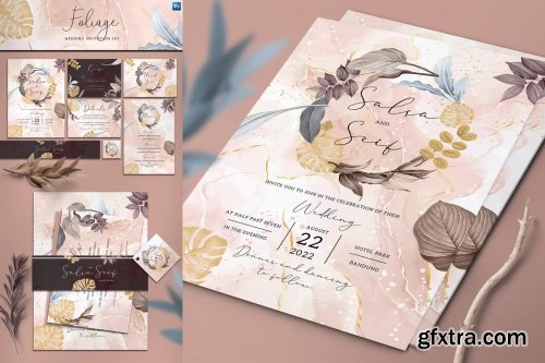 Foliage Wedding Invitation Set