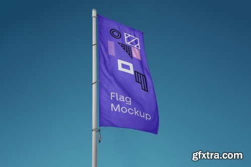 Vertical flag mockup