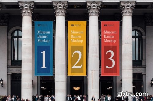 Museum banners mockup