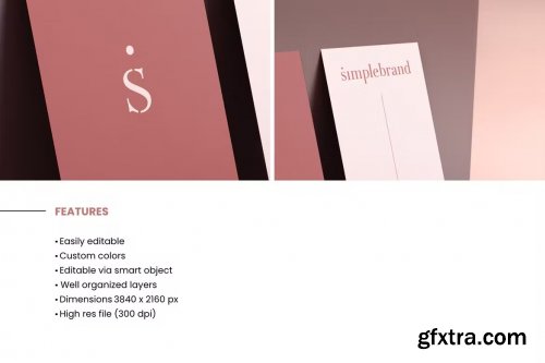 Vertical Business Card Mockup