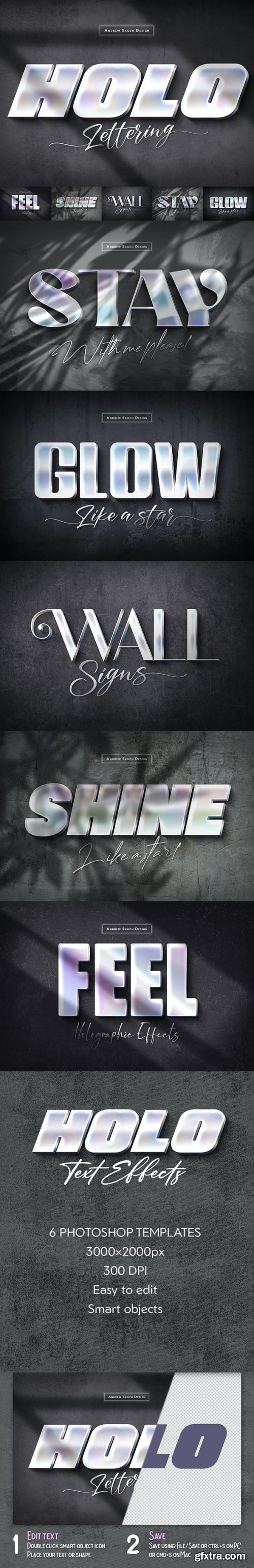 GraphiCriver - Holochrome Text Effects 38285343