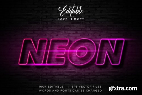 CreativeMarket - Glow neon text effect bundle 7287848