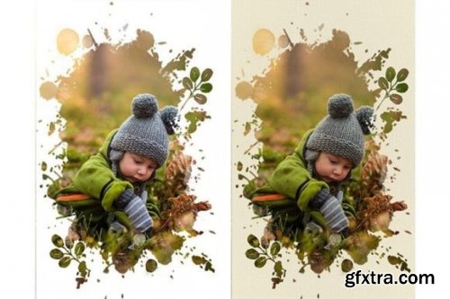 Watercolor Photo Clipping Masks, Frames