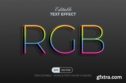 RGB Text Effect Neon Style