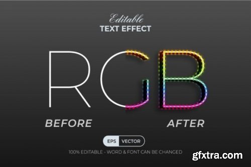 RGB Text Effect Neon Style