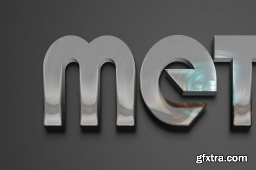 3D Text Effect Metal Style