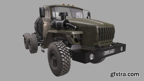 Russian Military Truck – Ural-4320 3D Model