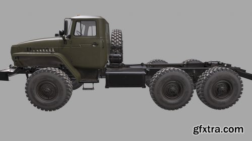 Russian Military Truck – Ural-4320 3D Model