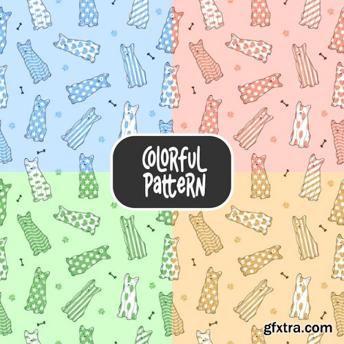 Premium vector colorful patterns cute patterns