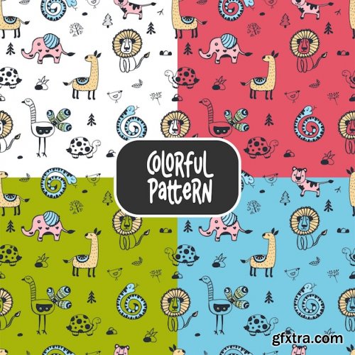 Premium vector colorful patterns cute patterns