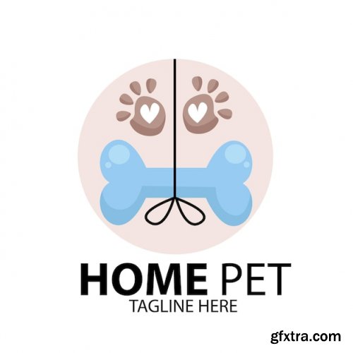 Pet shop cute logos 