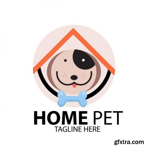 Pet shop cute logos 