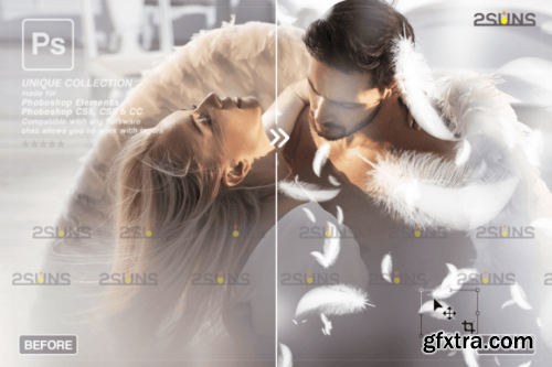  White Feather Photo Overlays PNG