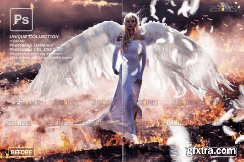  White Feather Photo Overlays PNG