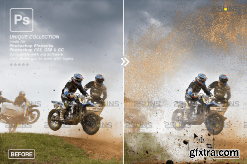  Dirt Explosion Photo Overlays Sports