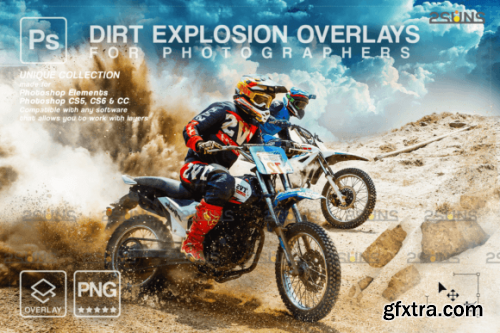  Dirt Explosion Photo Overlays Sports