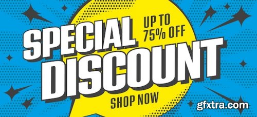 Sale Banner with Spcial Offer,Promotion banner Vector