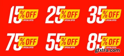Special offer with percent price off Vector