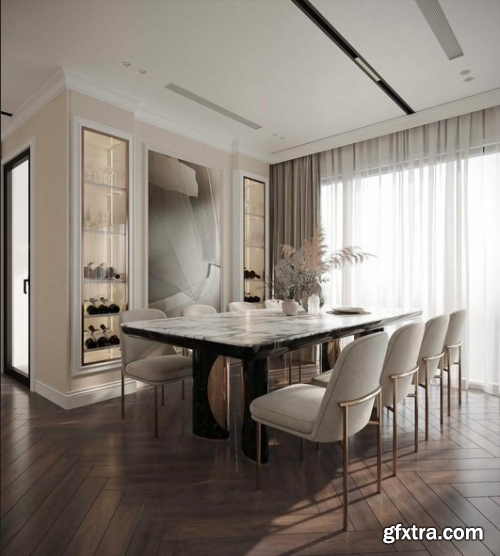 Living Room - Kitchen Interior by Hien Hien