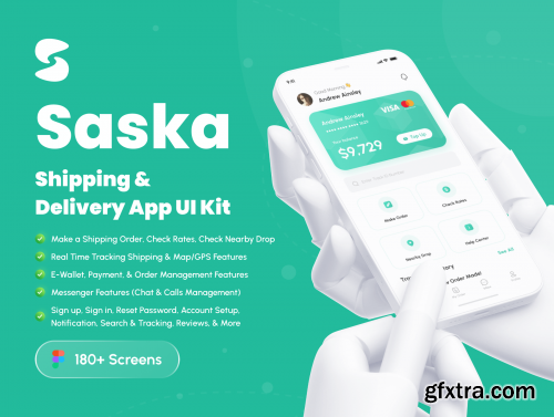 Saska - Shipping & Delivery App UI Kit