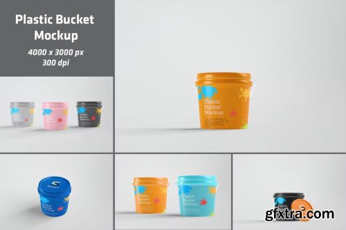 Plastic Bucket Mockups