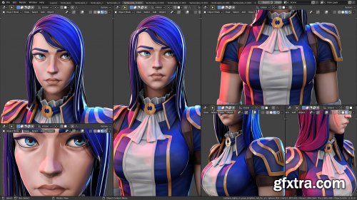 Gumroad - Caitlyn - Character Creation in Blender - 2022