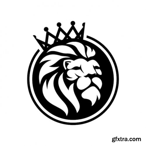 Lion king logo vector illustration