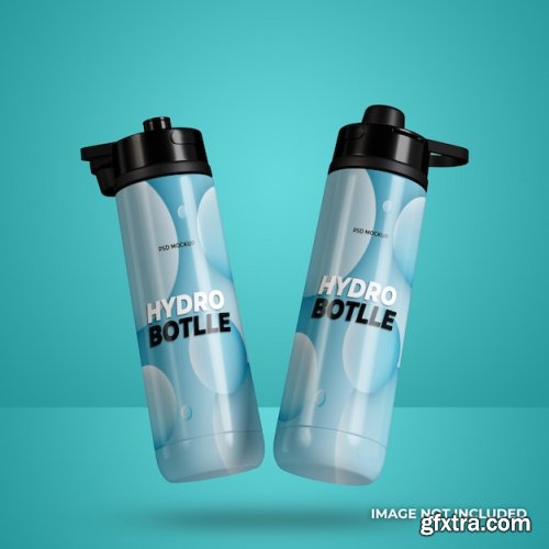 Sports water bottle mockup