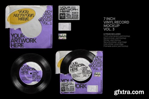 CreativeMarket - 7 Inch Vinyl Record - Mockups Bundle 7233945