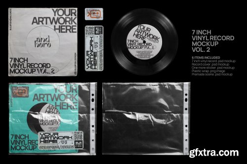 CreativeMarket - 7 Inch Vinyl Record - Mockups Bundle 7233945