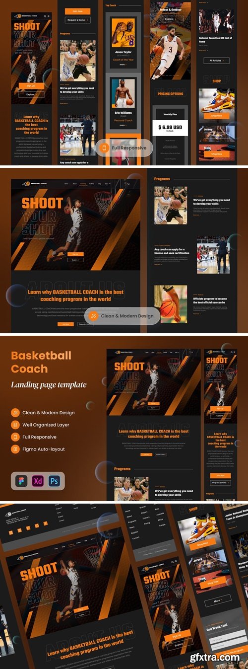 Basketball Coach Web Template YG7CPCB