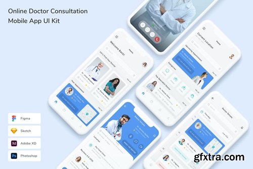 Online Doctor Consultation Mobile App UI Kit F9HPSKM