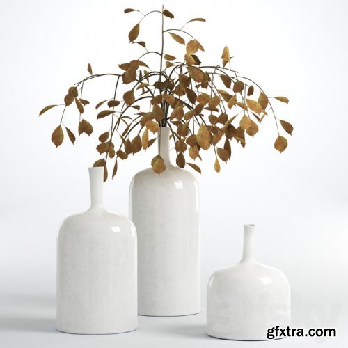 Flower vase Ornament white