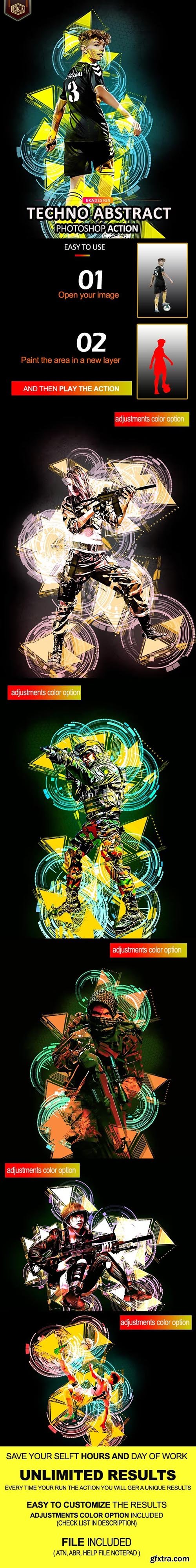 GraphicRiver - Techno Abstract Photoshop Action 32376651