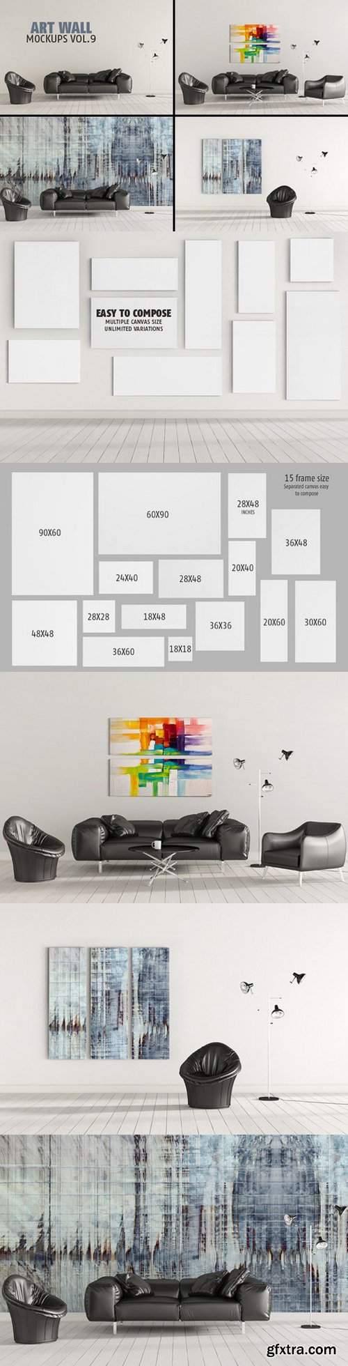 Art Wall Mock-ups VOL 9